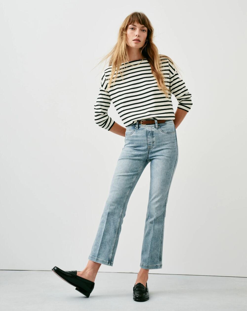 SPANX Kick Flare Jeans Indigo Sky Pull On Sz 1X $168 {3O22}